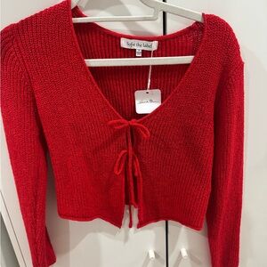 Sofie the Label Vibrant Red Knit Top